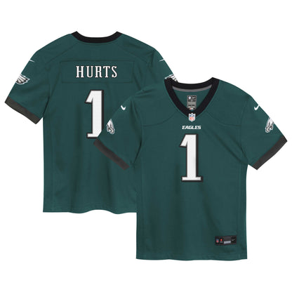Preschool Philadelphia Eagles Jalen Hurts Nike Midnight Green Team Game Jersey