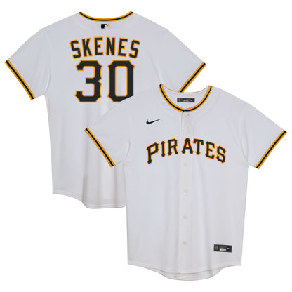 Preschool Pittsburgh Pirates Paul Skenes Nike White Home Replica Player Jersey