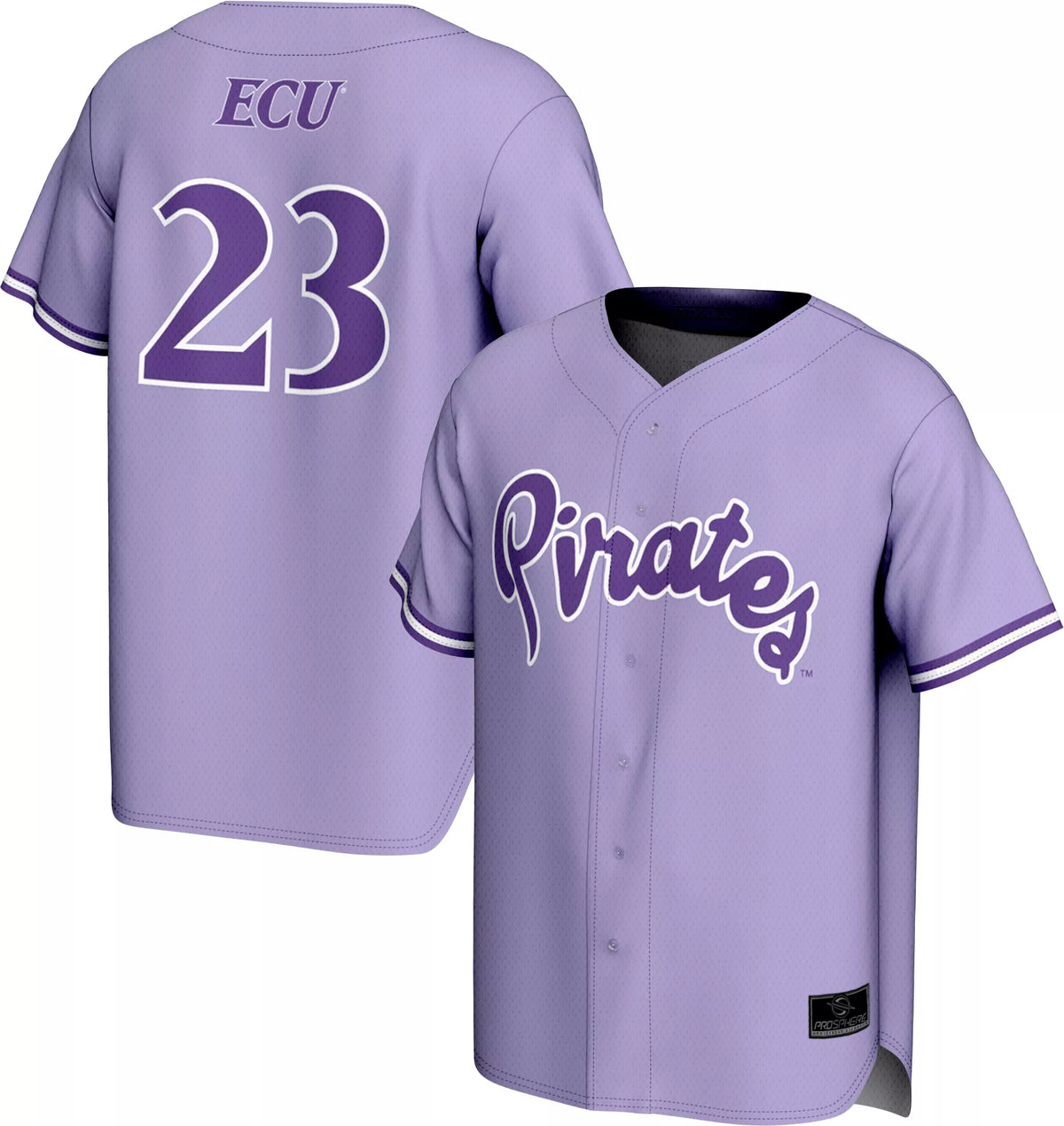 ProSphere Men's East Carolina Pirates Purple Powder Baseball Jersey