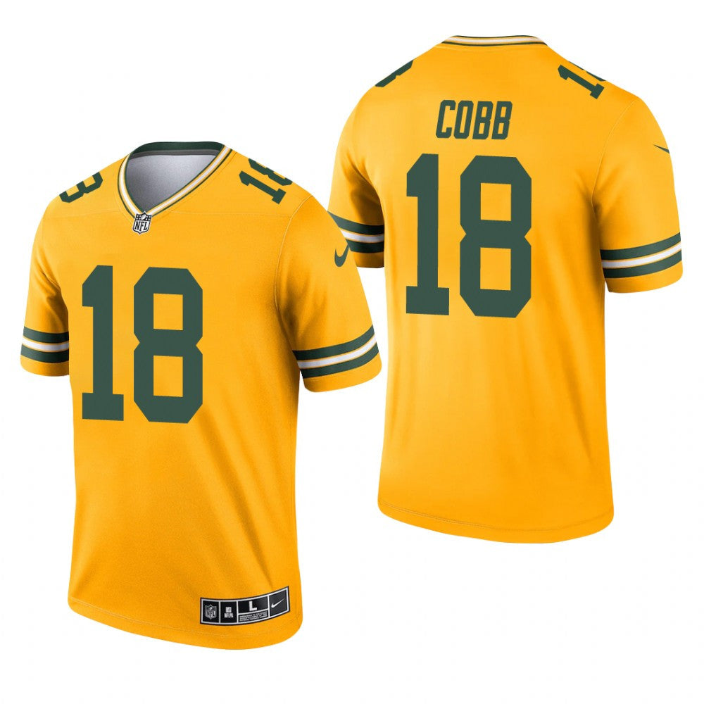 Randall Cobb Green Bay Packers Gold Jersey Inverted Legend Men's