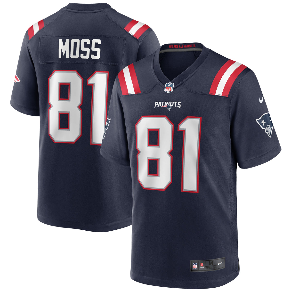 Randy Moss New England Patriots Nike Game Retired Player Jersey Navy