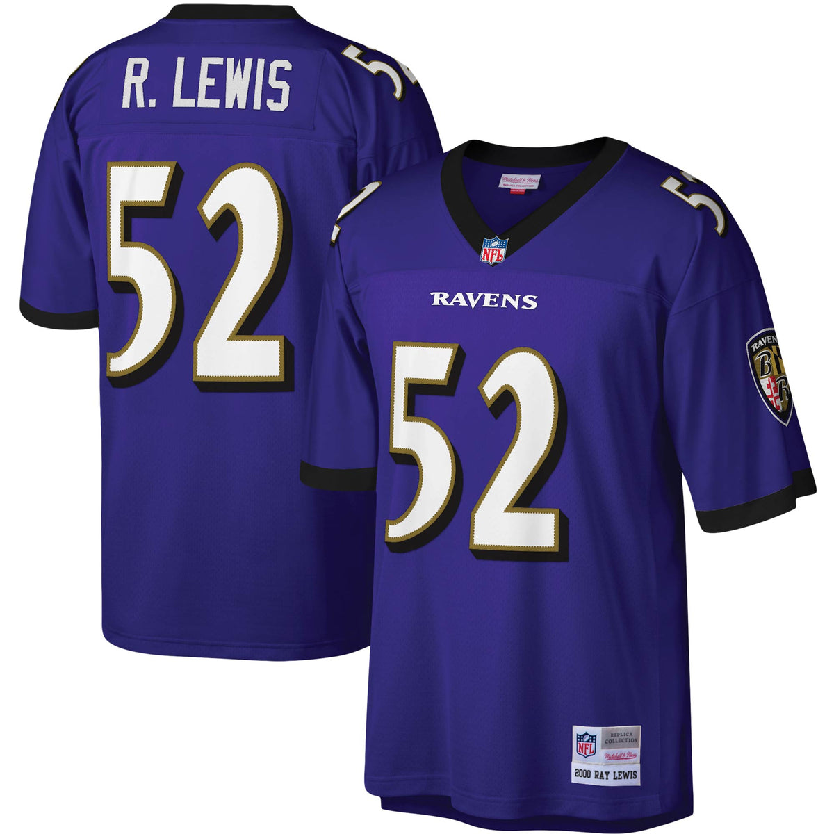 Ray Lewis Baltimore Ravens Mitchell Ness Legacy Replica Jersey Purple