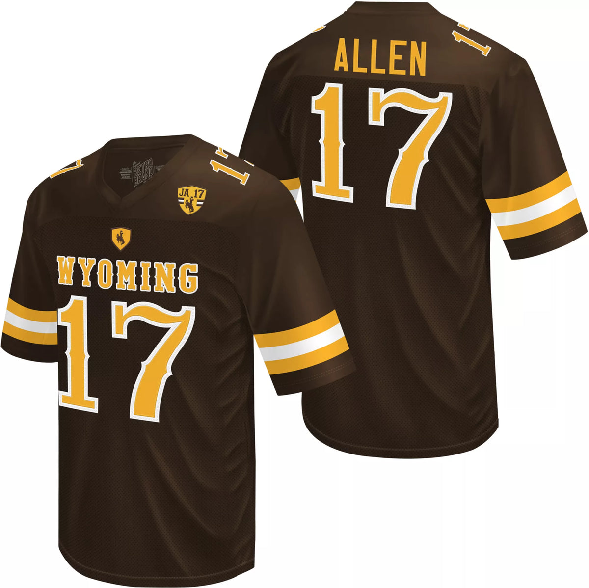 Retro Brand Men's Wyoming Cowboys Josh Allen #17 Brown Jersey
