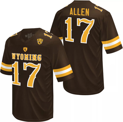 Retro Brand Men's Wyoming Cowboys Josh Allen #17 Brown Jersey