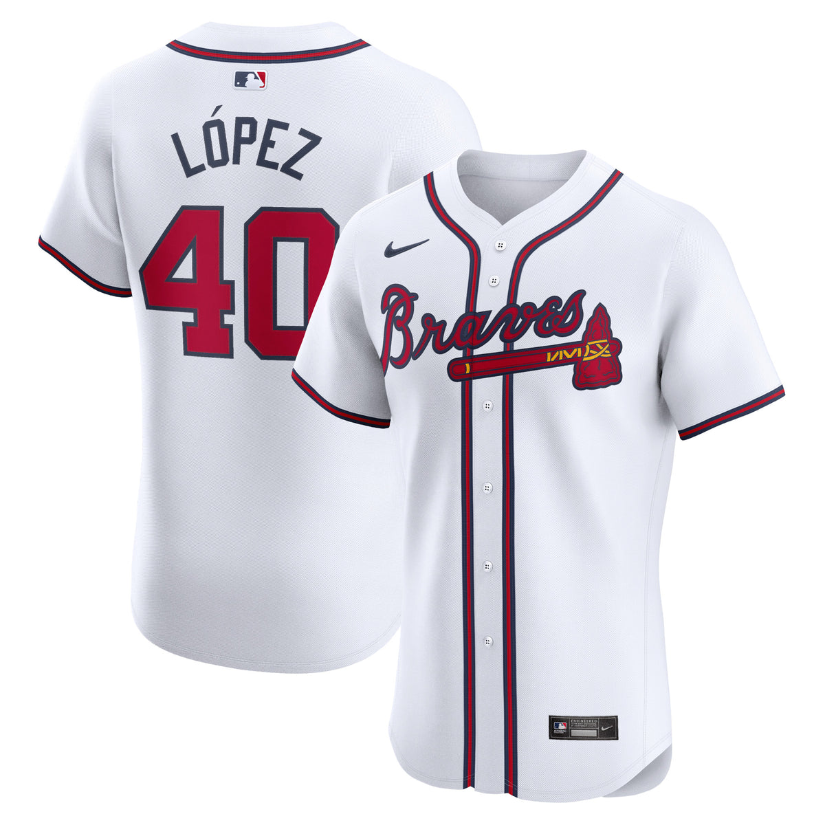 Reynaldo Lopez Atlanta Braves Nike Home Elite Player Jersey White