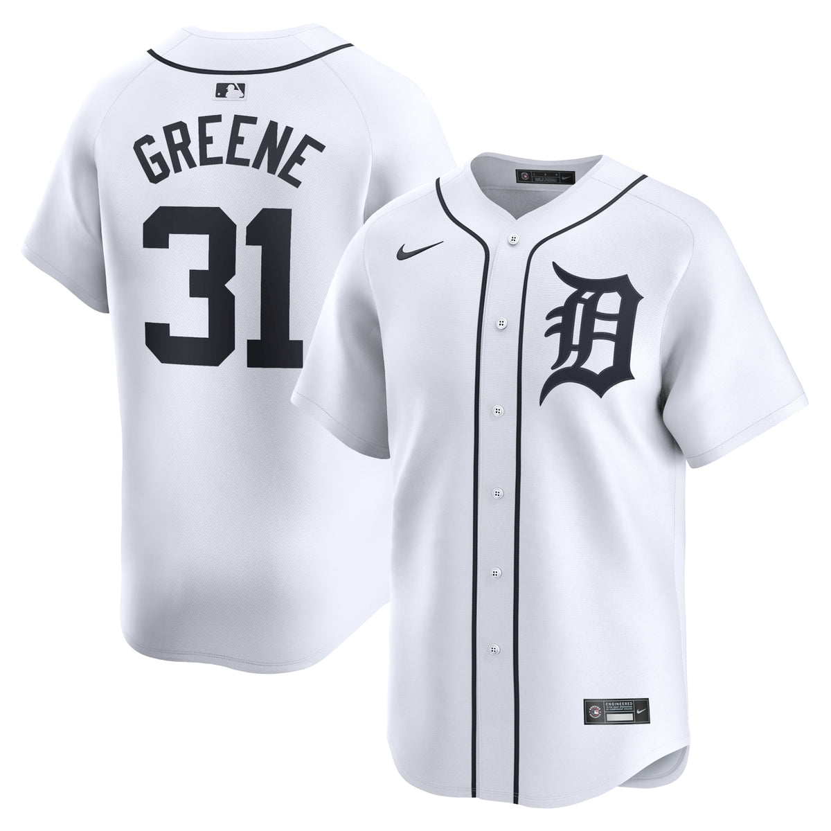 Riley Greene Detroit Tigers Nike Home Limited Player Jersey White