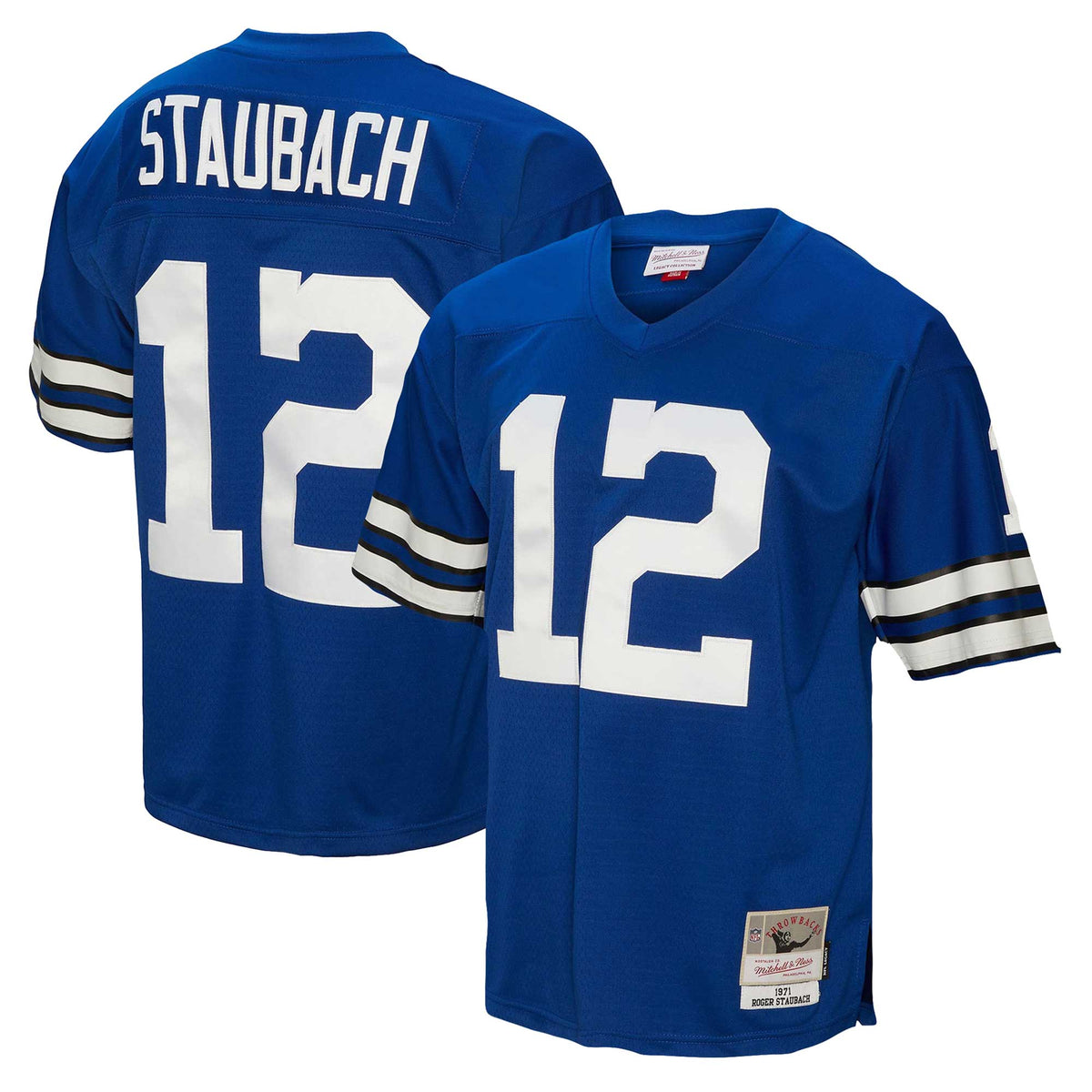 Roger Staubach Dallas Cowboys Mitchell Ness Big Tall 1971 Legacy Retired Player Jersey Navy