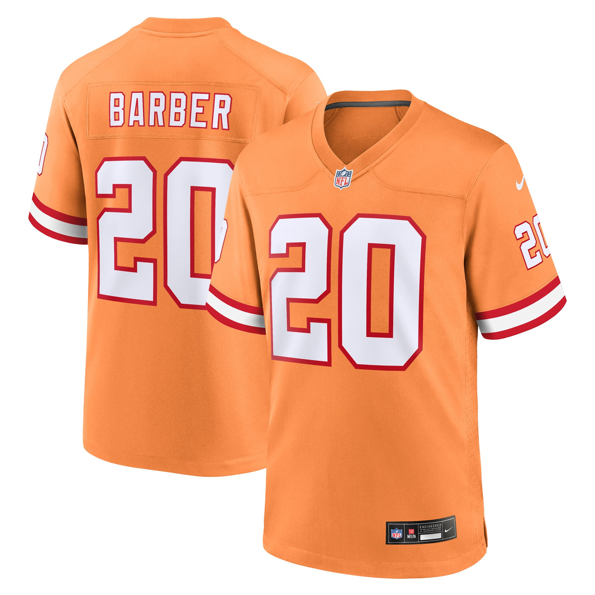 Ronde Barber Tampa Bay Buccaneers Nike Throwback Game Jersey Orange