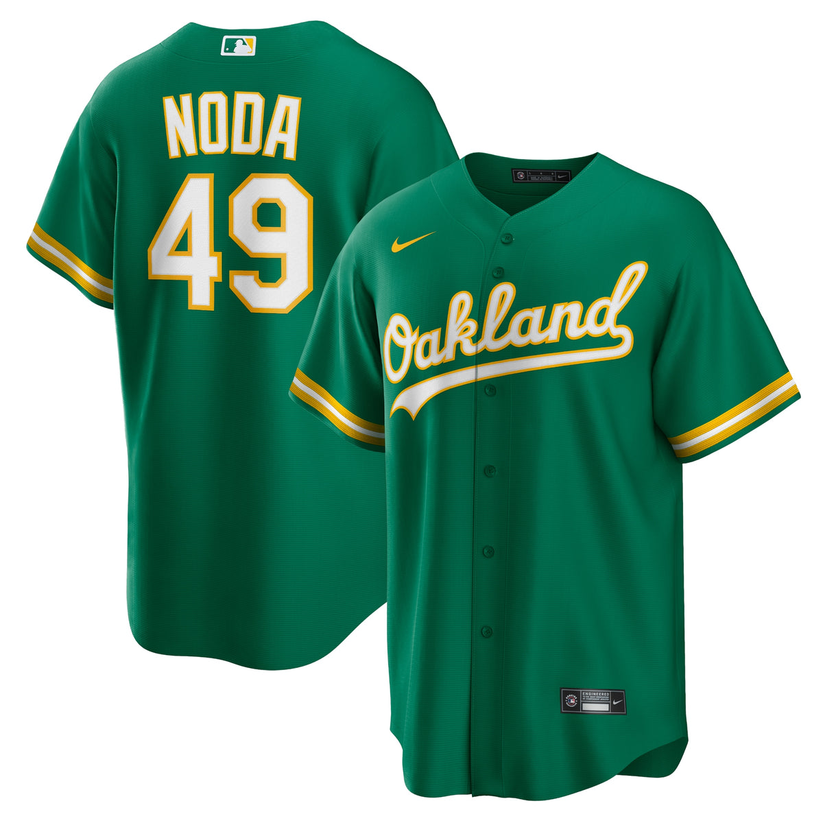 Ryan Noda Oakland Athletics Nike Alternate Replica Jersey Kelly Green