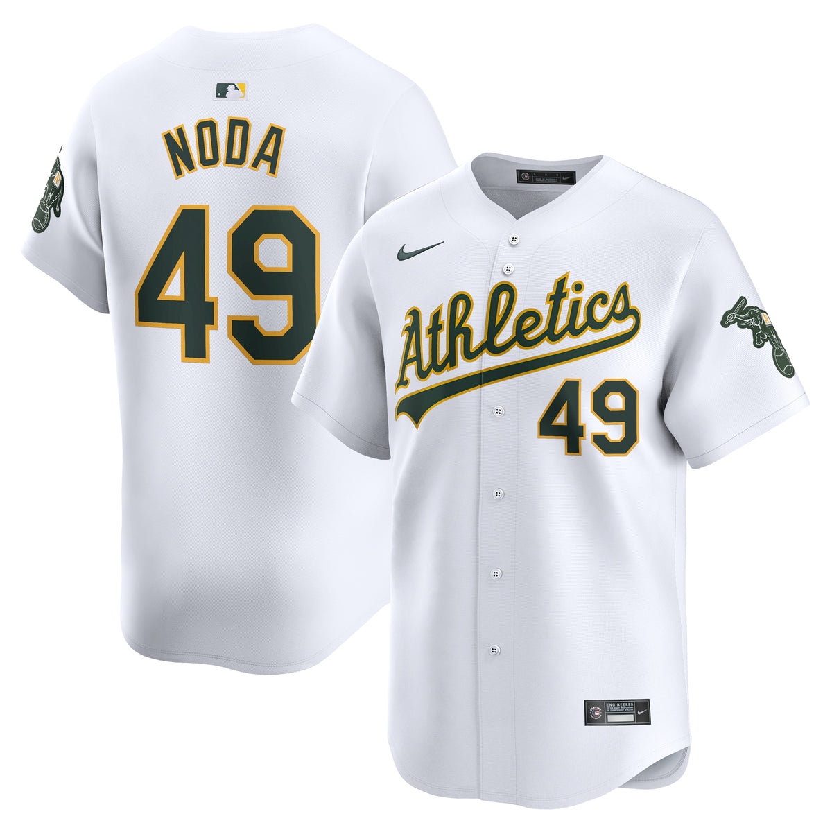 Ryan Noda Oakland Athletics Nike Home Limited Player Jersey White