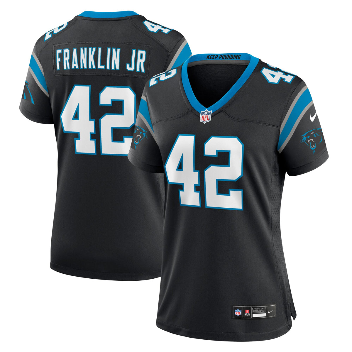 Sam Franklin Jr. Carolina Panthers Nike Women's Team Game Jersey Black