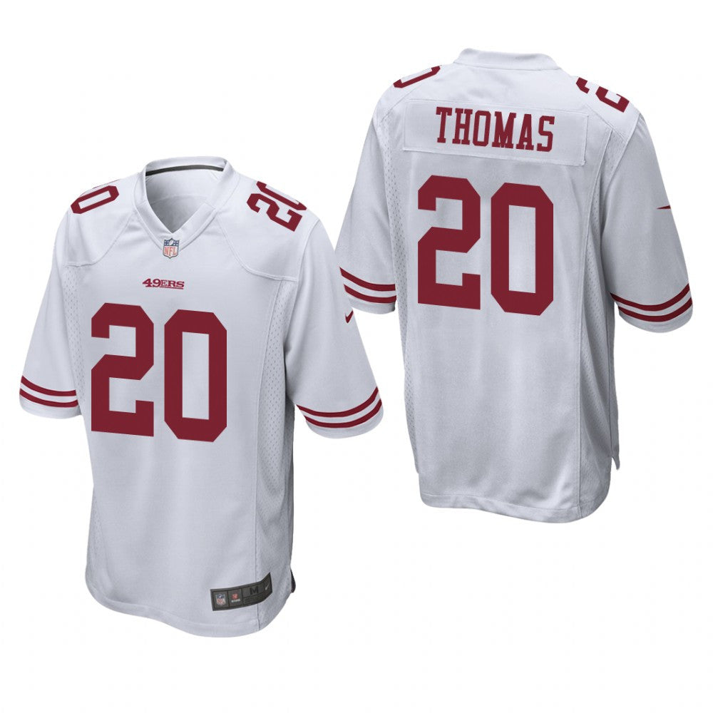 San Francisco 49ers Ambry Thomas White Jersey Game Men's