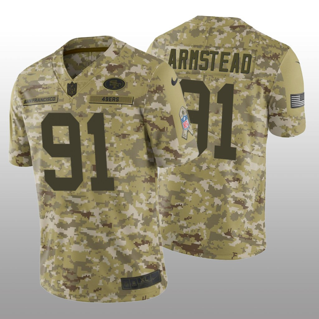 San Francisco 49ers Arik Armstead #91 Salute to Service Limited Jersey Camo