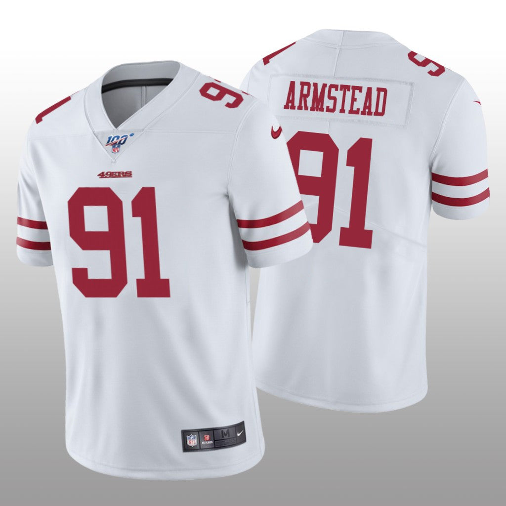San Francisco 49ers Arik Armstead White Vapor Limited Jersey 100th Season Men's