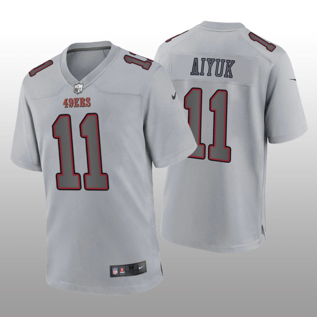 San Francisco 49ers Brandon Aiyuk Gray Jersey Atmosphere Fashion Game Men's