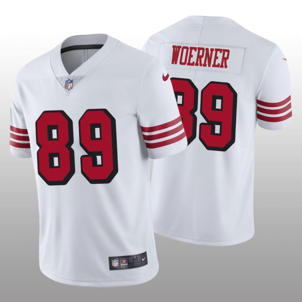 San Francisco 49ers Charlie Woerner White Jersey Color Rush Limited Men's