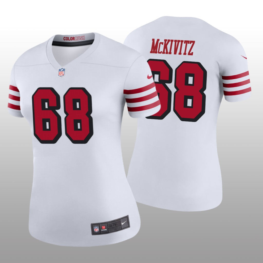 San Francisco 49ers Colton McKivitz White Jersey Color Rush Legend Women's
