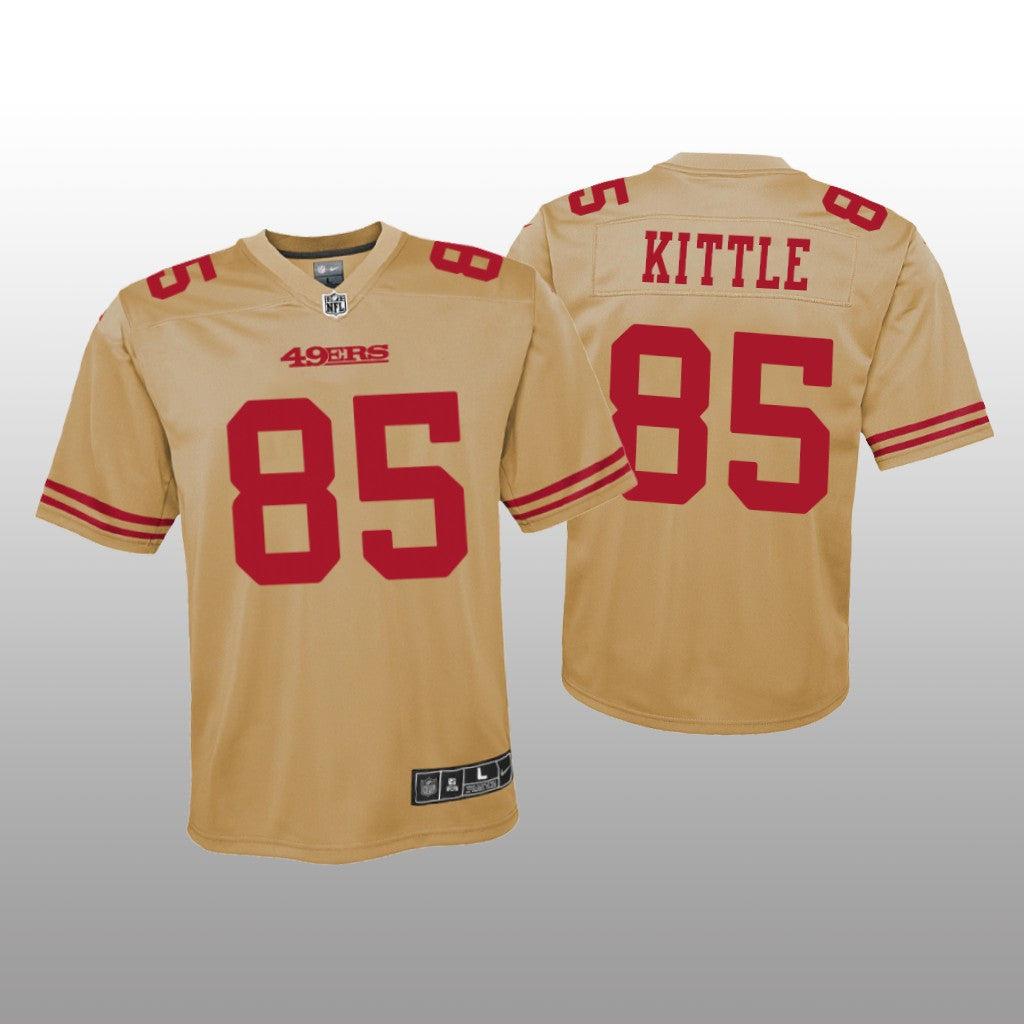 San Francisco 49ers George Kittle Gold Jersey Inverted Game Youth