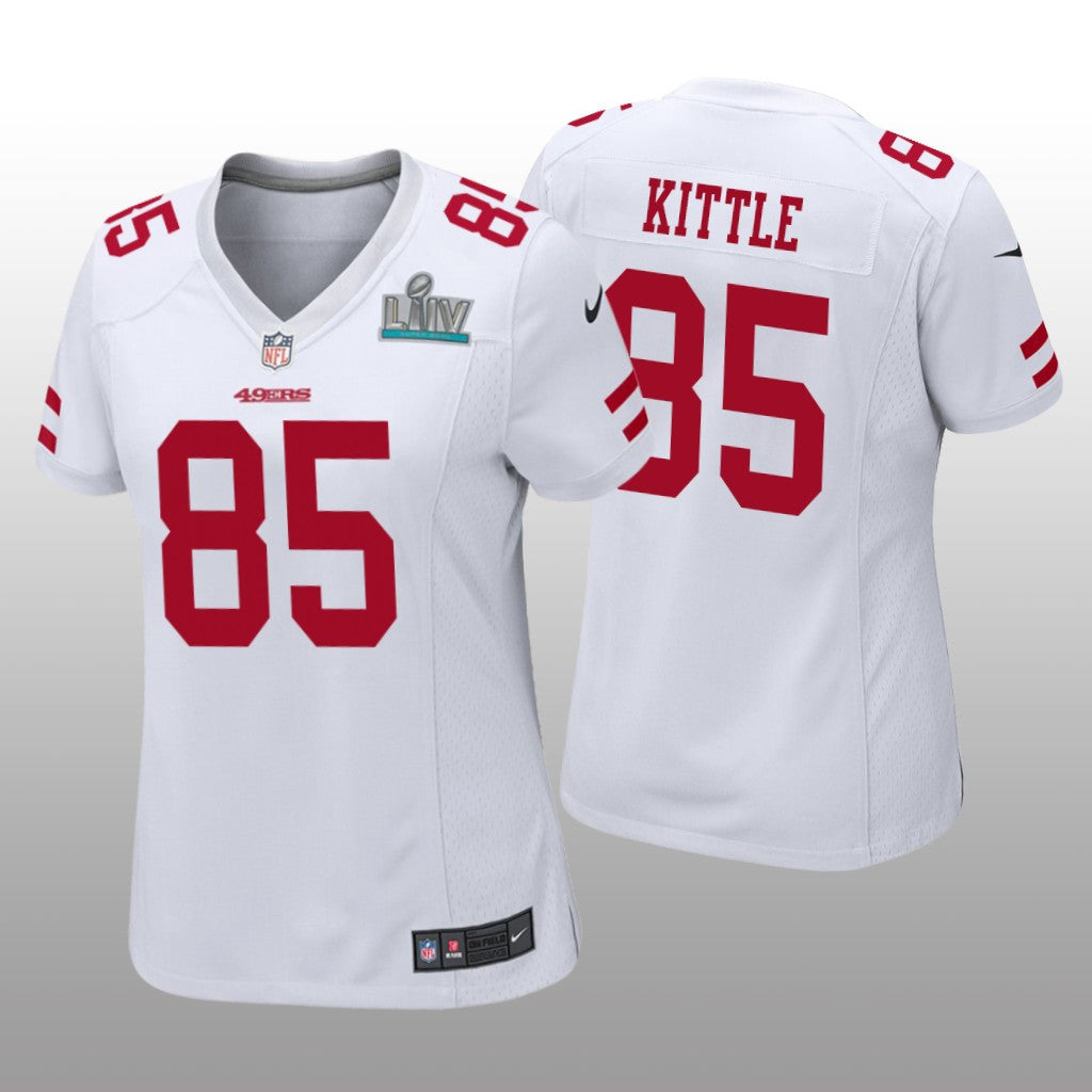 San Francisco 49ers George Kittle White Game Jersey Super Bowl LIV Women's