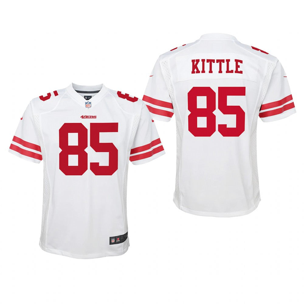 San Francisco 49ers George Kittle White Jersey Game Youth