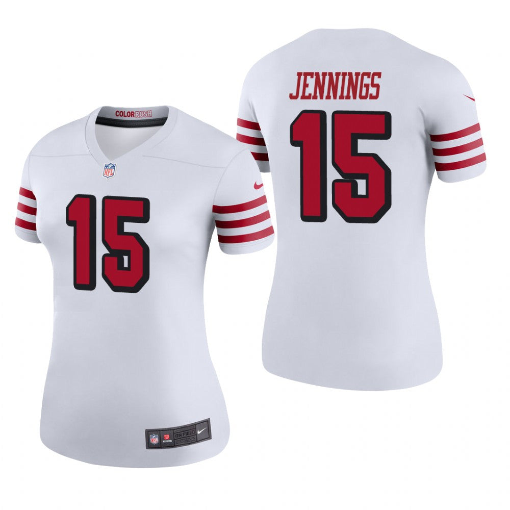 San Francisco 49ers Jauan Jennings White Jersey Color Rush Legend Women's