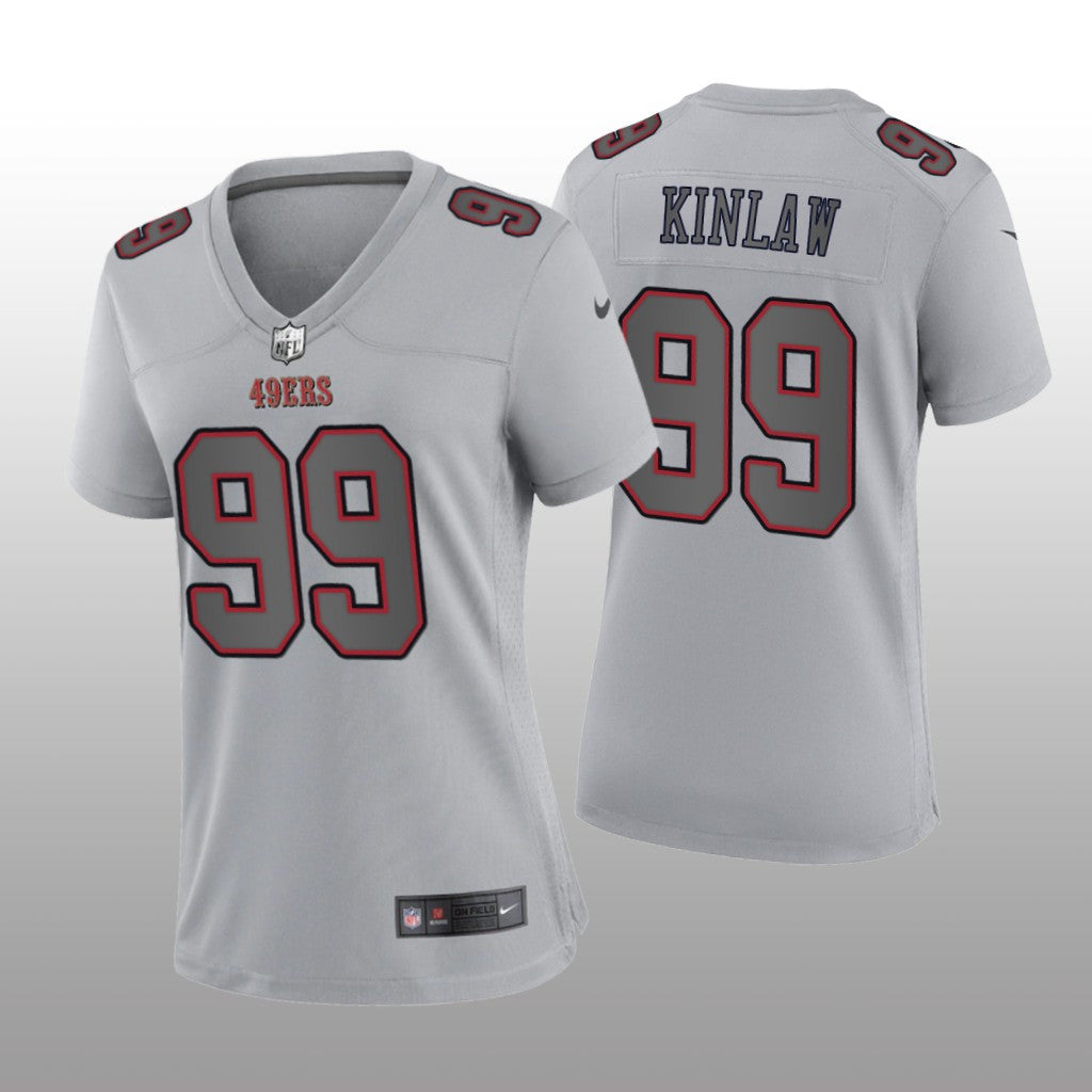 San Francisco 49ers Javon Kinlaw Gray Jersey Atmosphere Fashion Game Women's