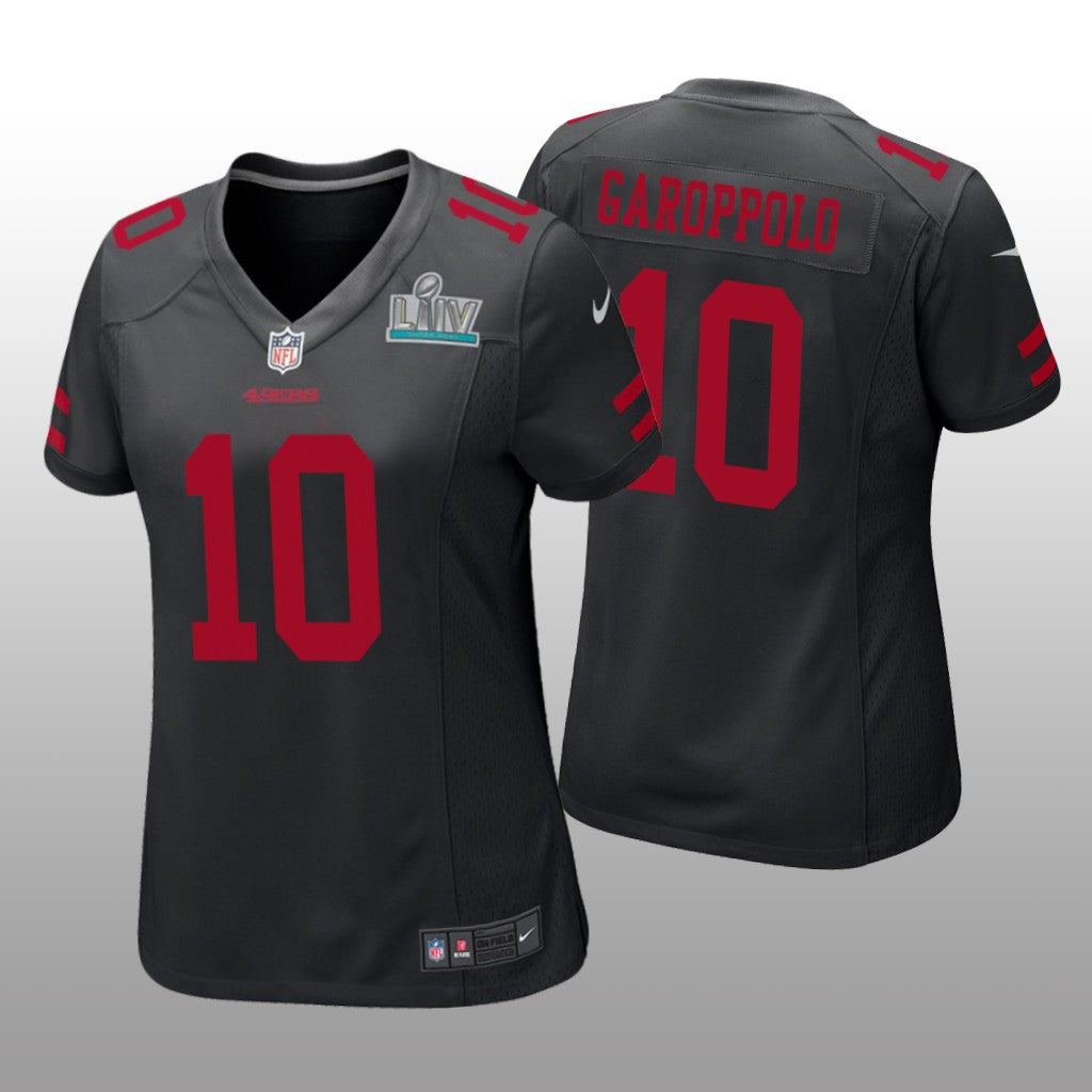 San Francisco 49ers Jimmy Garoppolo Black Game Jersey Super Bowl LIV Women's