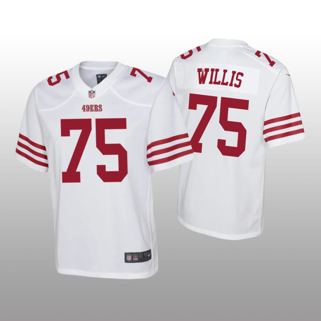 San Francisco 49ers Jordan Willis White Jersey Game Youth