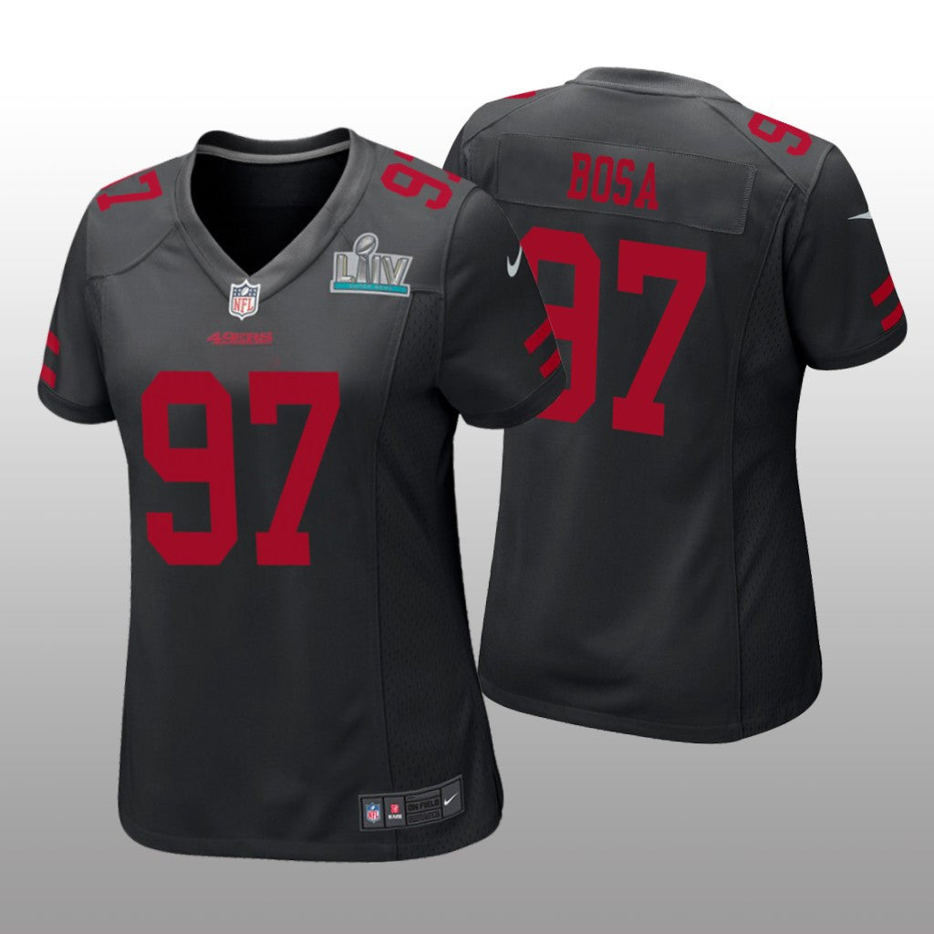 San Francisco 49ers Nick Bosa Black Game Jersey Super Bowl LIV Women's