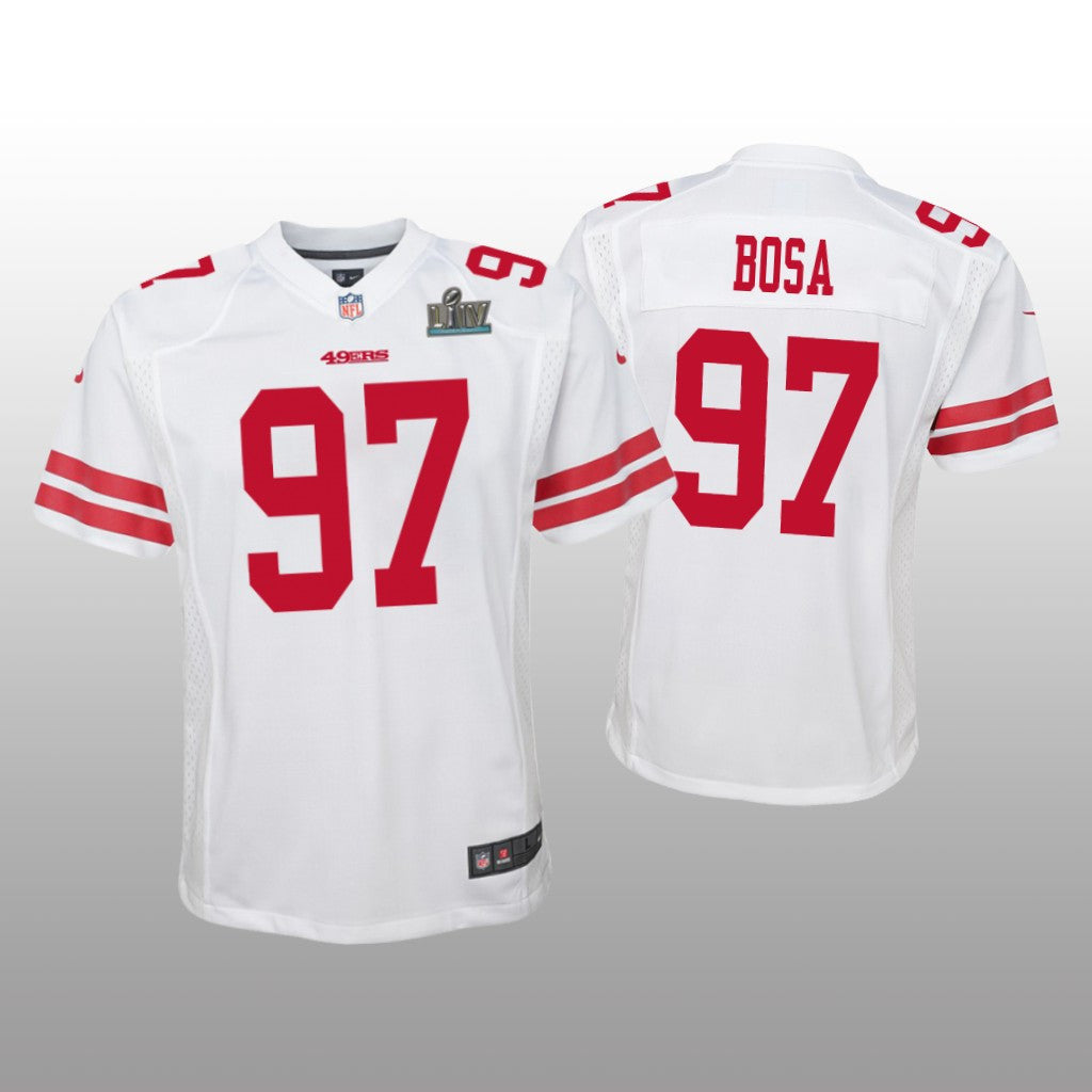 San Francisco 49ers Nick Bosa White Game Jersey Super Bowl LIV Youth