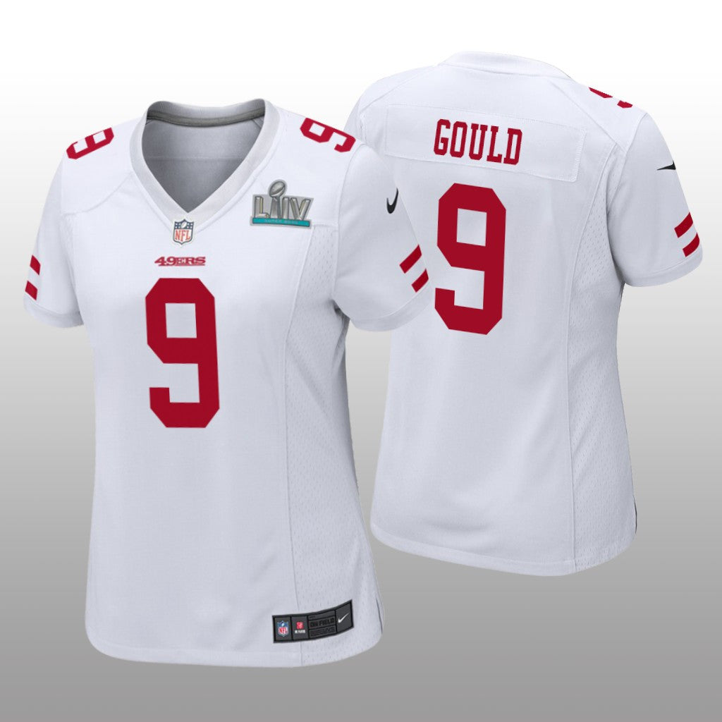 San Francisco 49ers Robbie Gould White Game Jersey Super Bowl LIV Women's