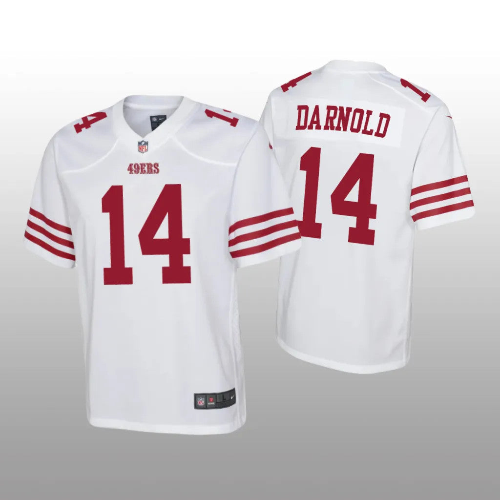 San Francisco 49ers Sam Darnold White Jersey Game Youth