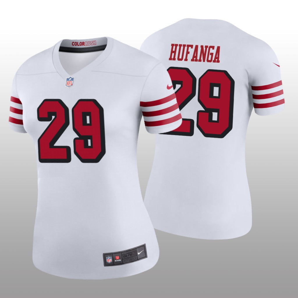 San Francisco 49ers Talanoa Hufanga White Jersey Color Rush Legend Women's