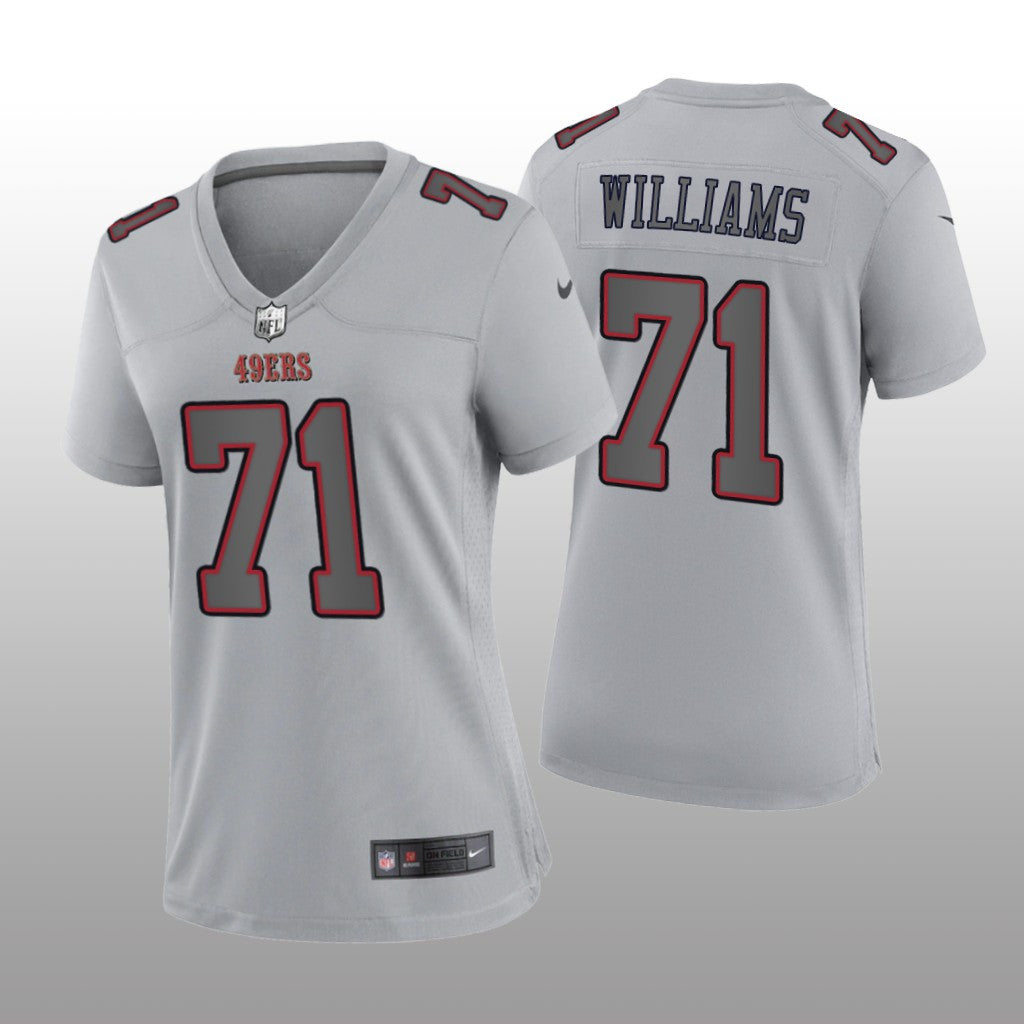 San Francisco 49ers Trent Williams Gray Jersey Atmosphere Fashion Game Women's