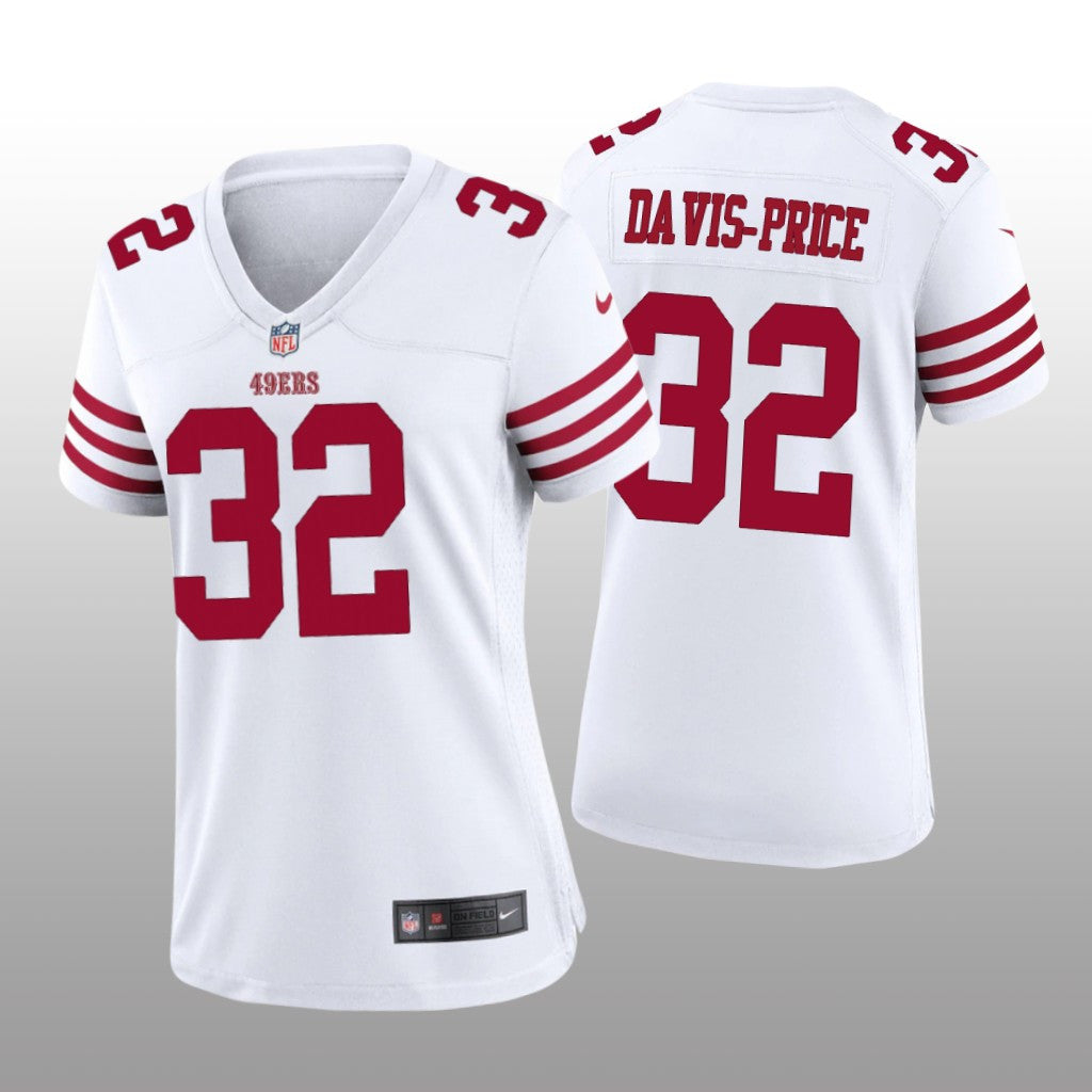 San Francisco 49ers Tyrion Davis-Price White Jersey Game Women's