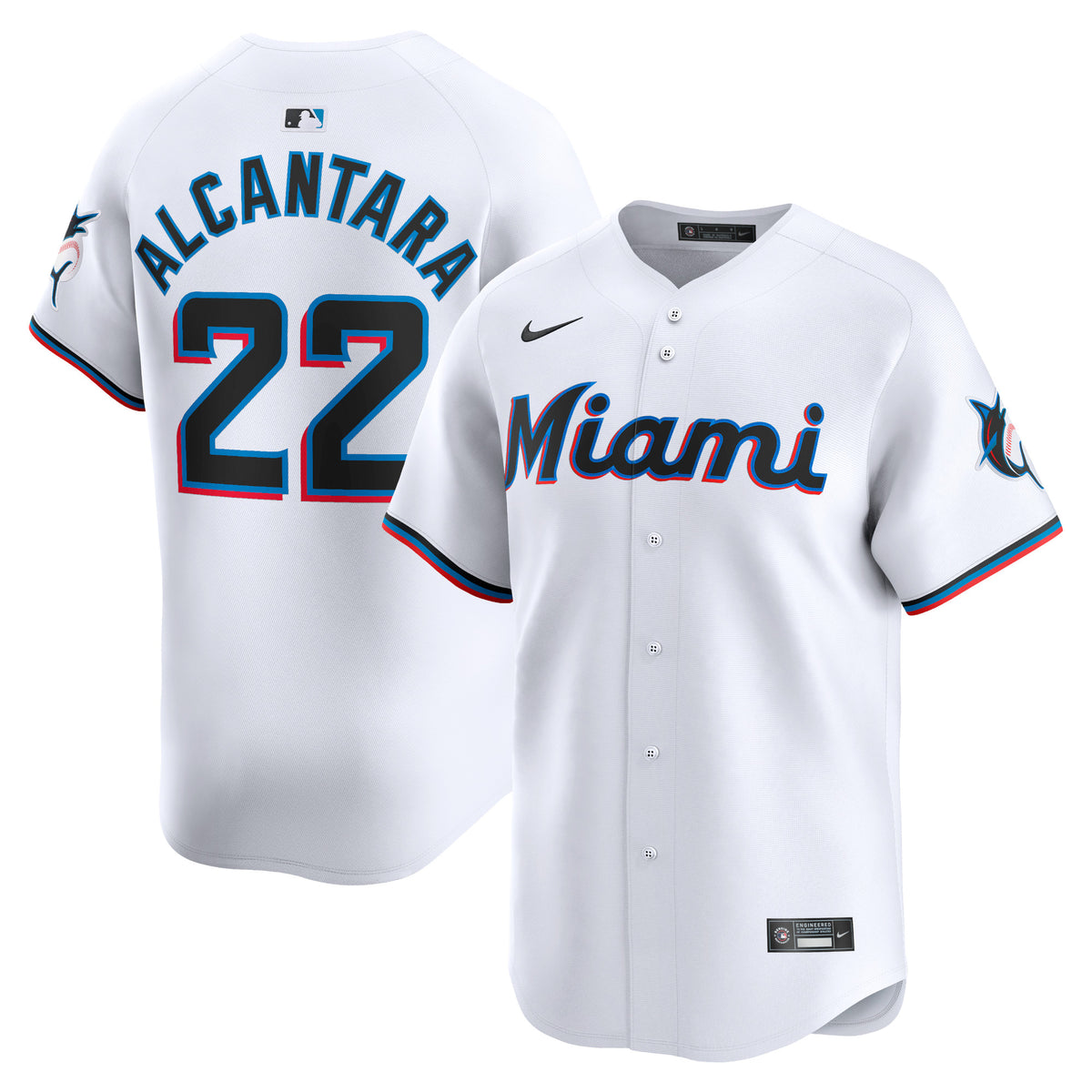 Sandy Alcantara Miami Marlins Nike Home Limited Player Jersey White