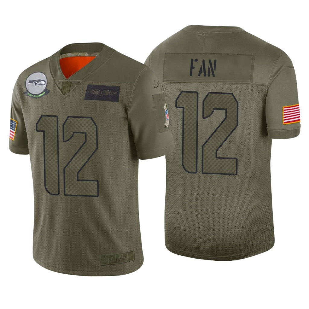 Seattle Seahawks 12th Fan Camo Limited Jersey Salute to Service Men's