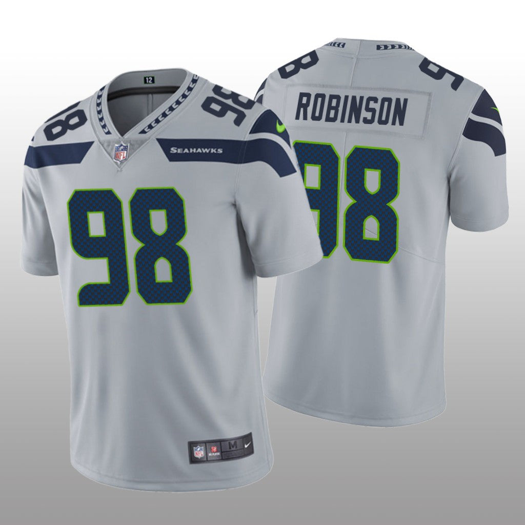 Seattle Seahawks Alton Robinson Gray Jersey Vapor Limited Men's