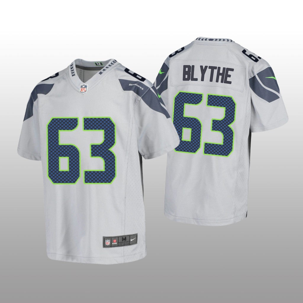 Seattle Seahawks Austin Blythe Gray Jersey Game Youth