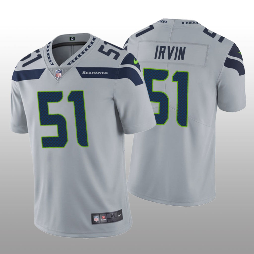 Seattle Seahawks Bruce Irvin Gray Jersey Vapor Limited Men's