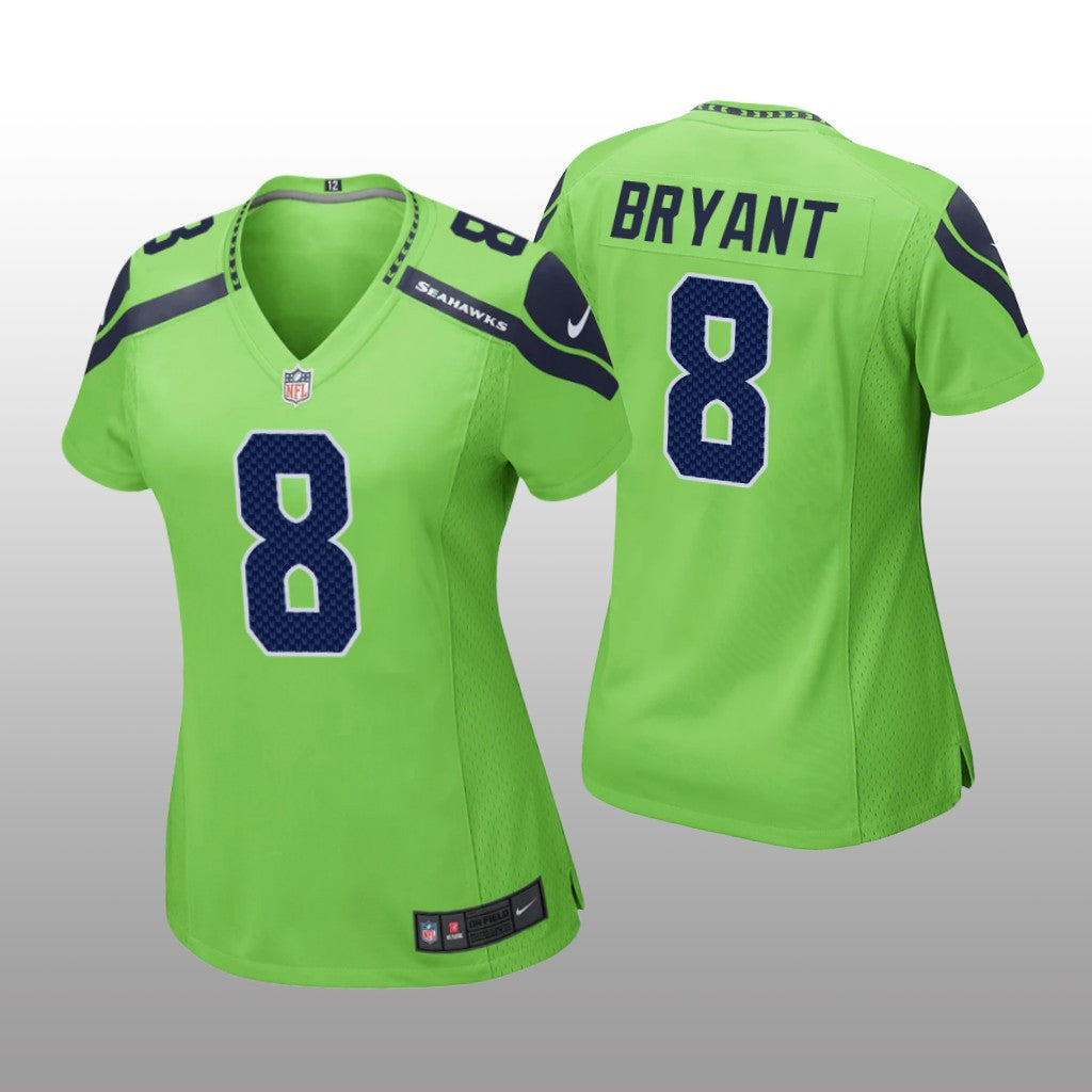 Seattle Seahawks Coby Bryant Neon Green Jersey Game Women's