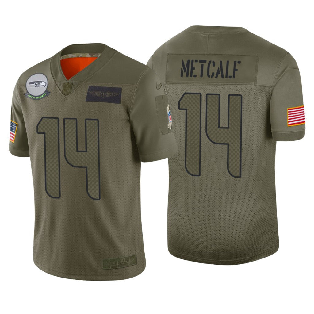 Seattle Seahawks D.K. Metcalf Camo Limited Jersey Salute to Service Men's