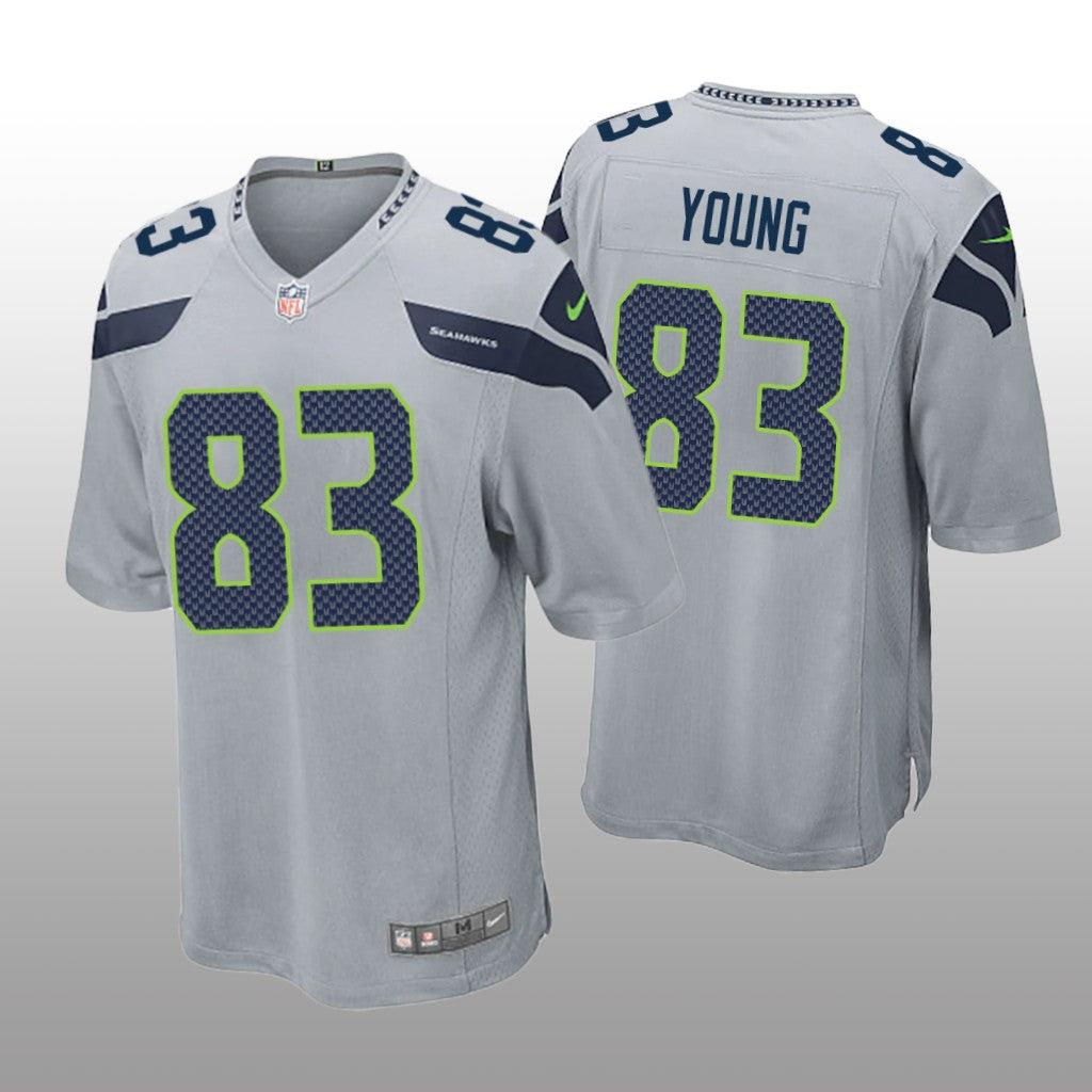 Seattle Seahawks Dareke Young Gray Jersey Game Men's