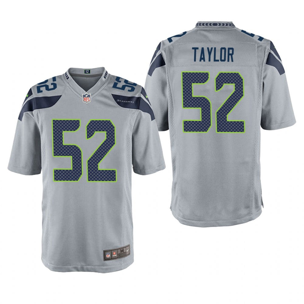 Seattle Seahawks Darrell Taylor Gray Jersey Game Men's