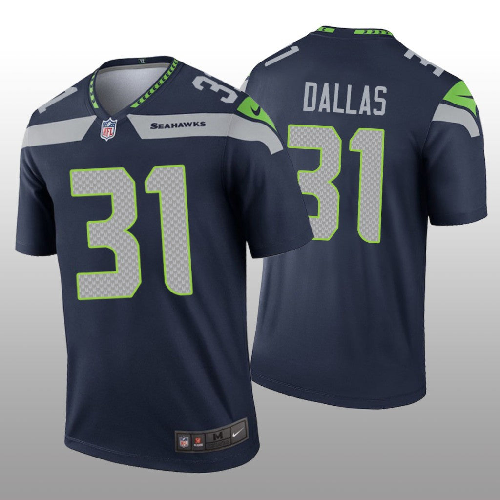 Seattle Seahawks DeeJay Dallas Navy Jersey Legend Men's