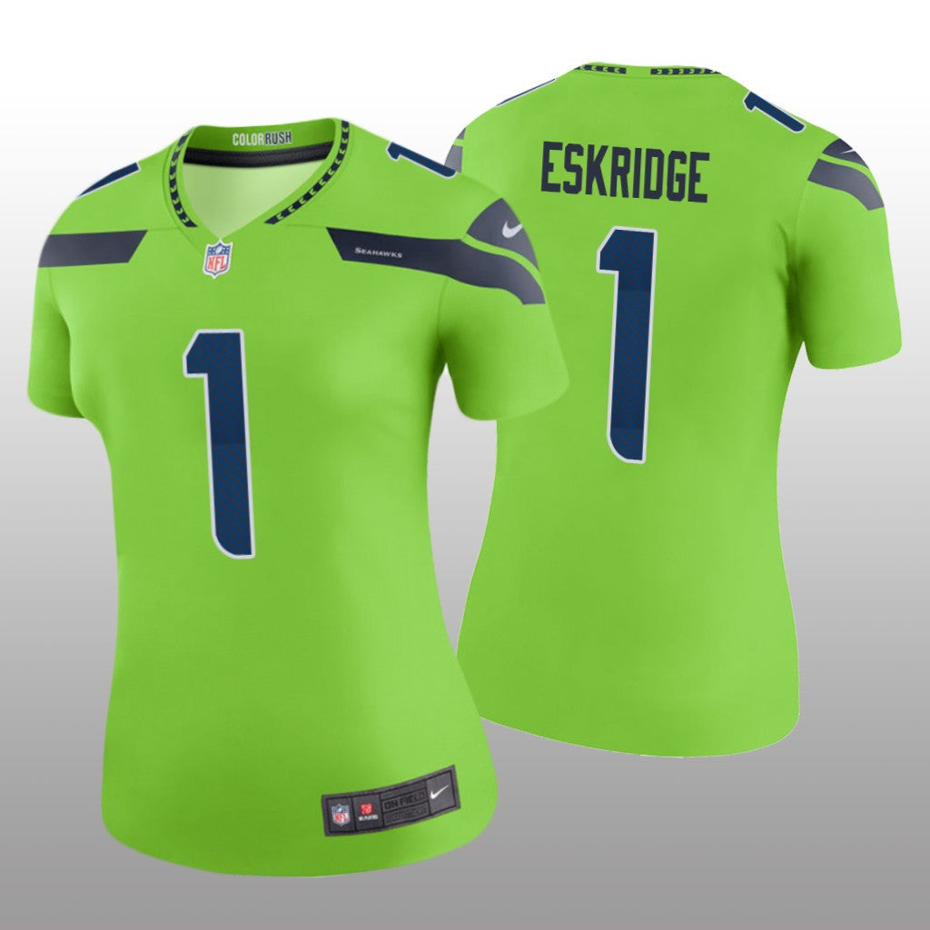 Seattle Seahawks D&'Wayne Eskridge Green Jersey Color Rush Legend Women's