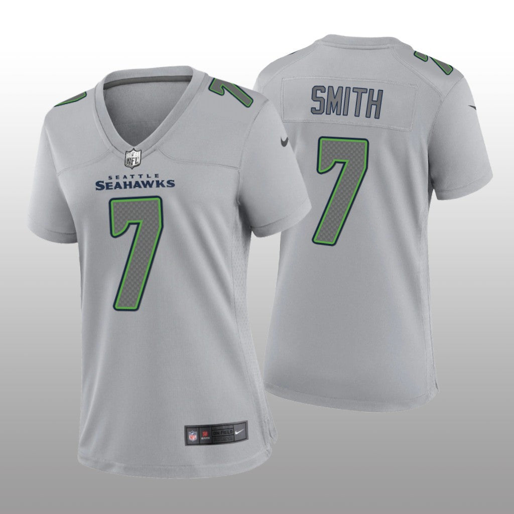Seattle Seahawks Geno Smith Gray Jersey Atmosphere Fashion Game Women's