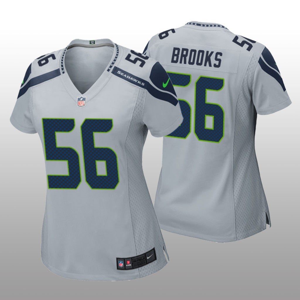 Seattle Seahawks Gray Draft Jordyn Brooks Game Jersey
