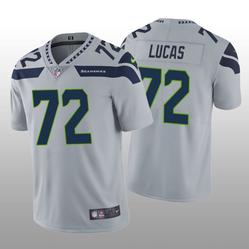 Seattle Seahawks Gray Vapor Limited Abraham Lucas Jersey