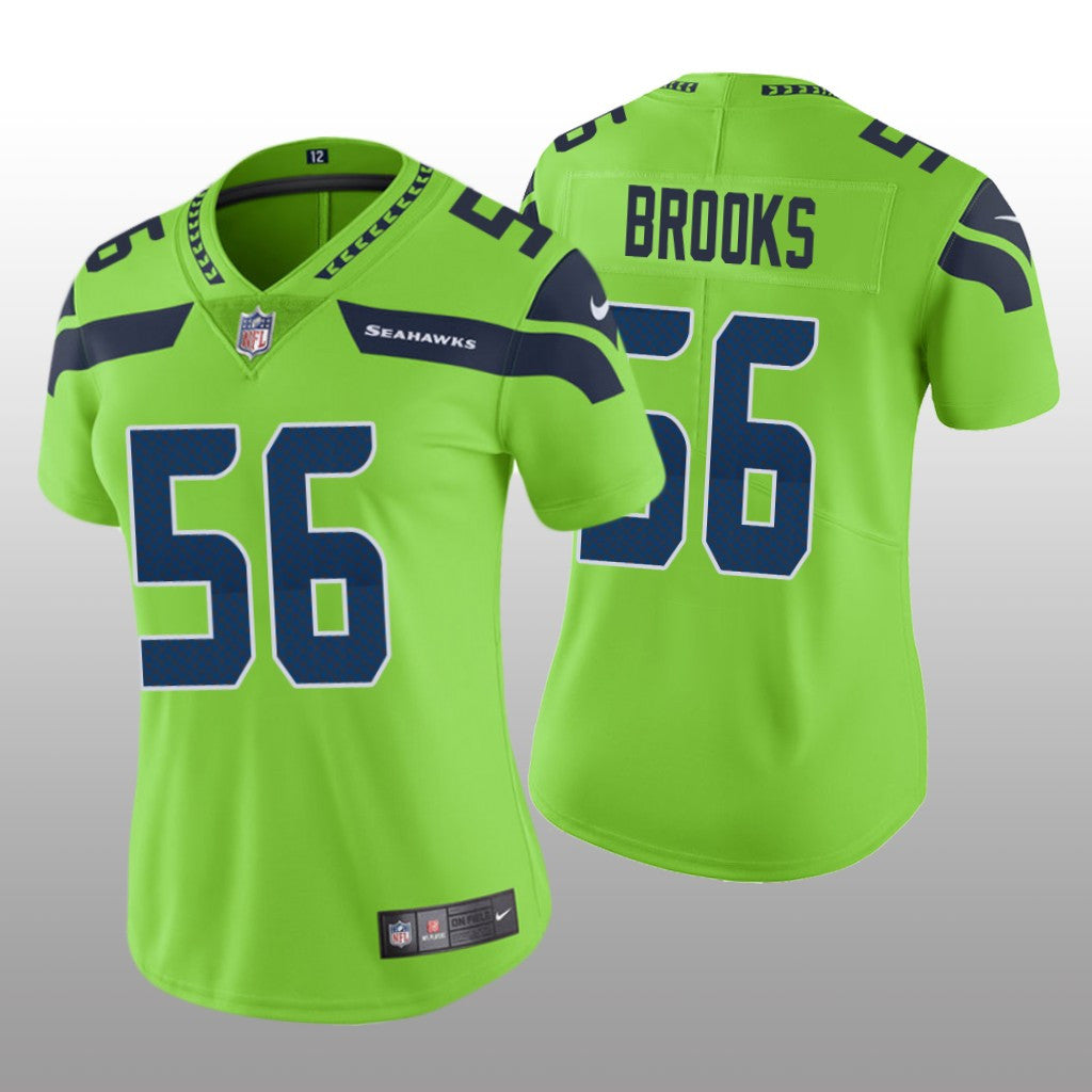 Seattle Seahawks Jordyn Brooks Green Jersey Color Rush Limited Women's